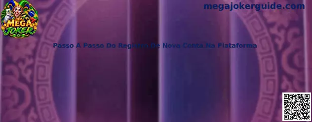 Passo a passo do registro de nova conta na plataforma